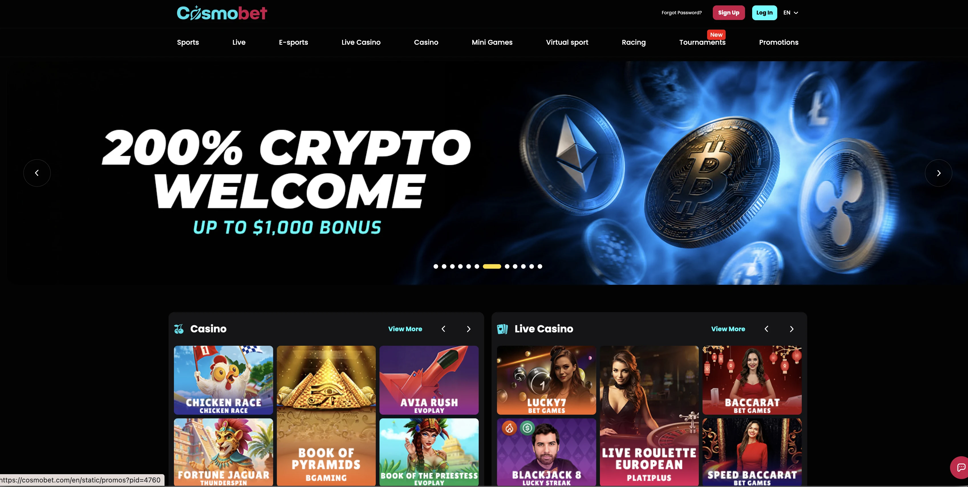 Cosmobet Casino Review