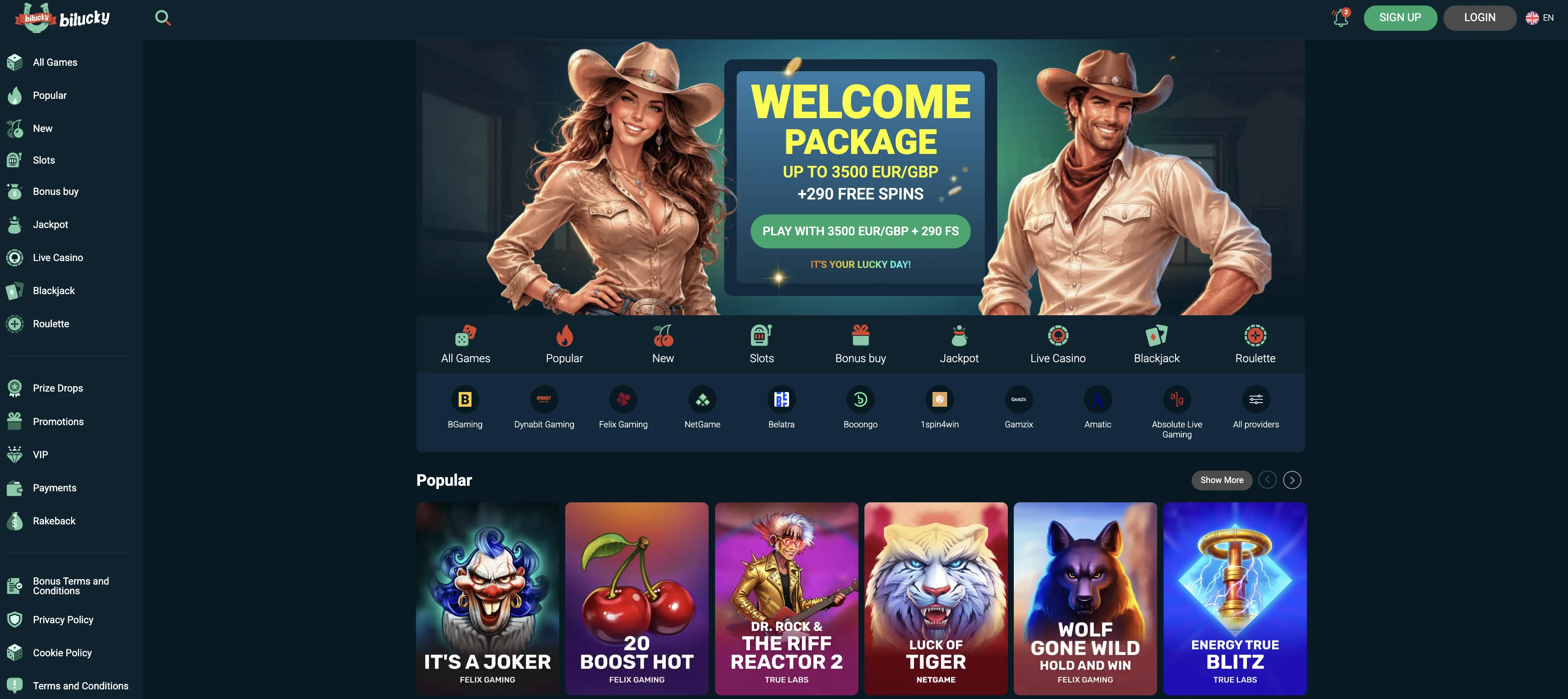 Bilucky Casino Review
